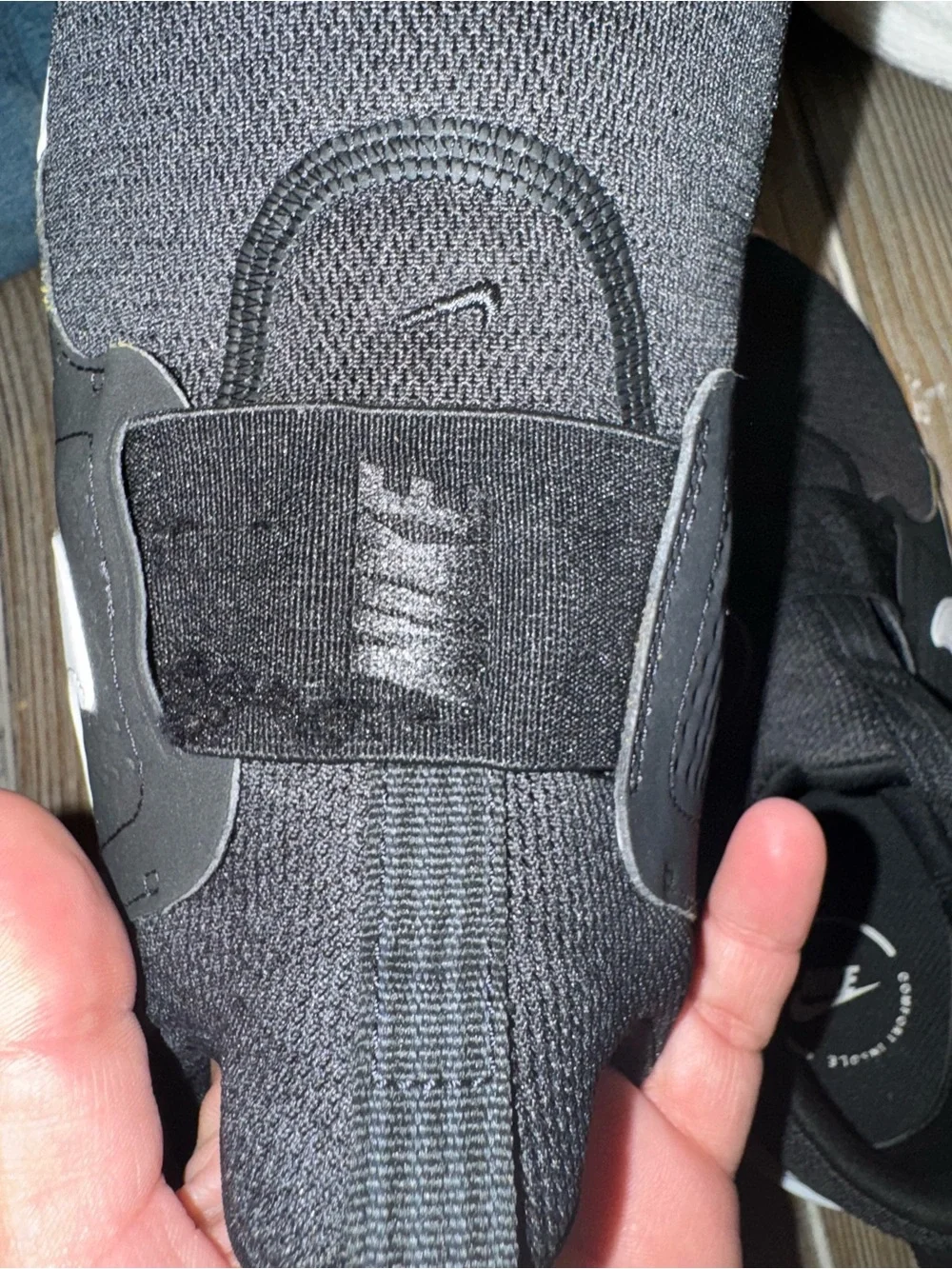 Nike Womens AD Comfort Slip-On Black & White Sneakers